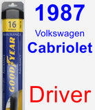 Driver Wiper Blade for 1987 Volkswagen Cabriolet - Assurance