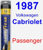 Passenger Wiper Blade for 1987 Volkswagen Cabriolet - Assurance