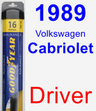 Driver Wiper Blade for 1989 Volkswagen Cabriolet - Assurance