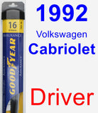 Driver Wiper Blade for 1992 Volkswagen Cabriolet - Assurance