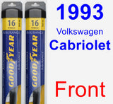 Front Wiper Blade Pack for 1993 Volkswagen Cabriolet - Assurance