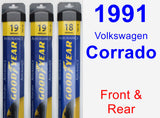 Front & Rear Wiper Blade Pack for 1991 Volkswagen Corrado - Assurance