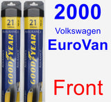 Front Wiper Blade Pack for 2000 Volkswagen EuroVan - Assurance