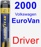 Driver Wiper Blade for 2000 Volkswagen EuroVan - Assurance