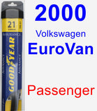 Passenger Wiper Blade for 2000 Volkswagen EuroVan - Assurance