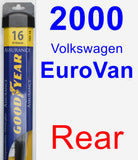 Rear Wiper Blade for 2000 Volkswagen EuroVan - Assurance