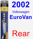 Rear Wiper Blade for 2002 Volkswagen EuroVan - Assurance