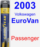 Passenger Wiper Blade for 2003 Volkswagen EuroVan - Assurance