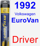 Driver Wiper Blade for 1992 Volkswagen EuroVan - Assurance