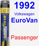 Passenger Wiper Blade for 1992 Volkswagen EuroVan - Assurance