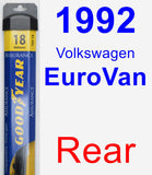 Rear Wiper Blade for 1992 Volkswagen EuroVan - Assurance