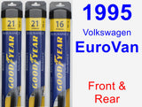 Front & Rear Wiper Blade Pack for 1995 Volkswagen EuroVan - Assurance