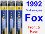 Front & Rear Wiper Blade Pack for 1992 Volkswagen Fox - Assurance