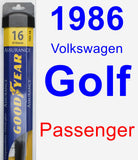 Passenger Wiper Blade for 1986 Volkswagen Golf - Assurance