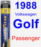 Passenger Wiper Blade for 1988 Volkswagen Golf - Assurance