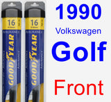 Front Wiper Blade Pack for 1990 Volkswagen Golf - Assurance