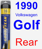Rear Wiper Blade for 1990 Volkswagen Golf - Assurance