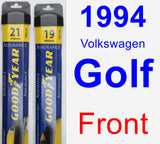 Front Wiper Blade Pack for 1994 Volkswagen Golf - Assurance