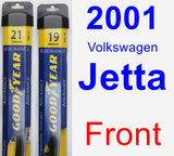 Front Wiper Blade Pack for 2001 Volkswagen Jetta - Assurance