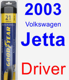 Driver Wiper Blade for 2003 Volkswagen Jetta - Assurance