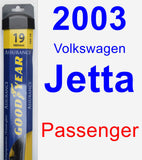 Passenger Wiper Blade for 2003 Volkswagen Jetta - Assurance