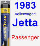 Passenger Wiper Blade for 1983 Volkswagen Jetta - Assurance