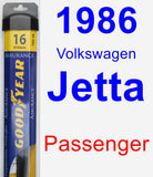 Passenger Wiper Blade for 1986 Volkswagen Jetta - Assurance