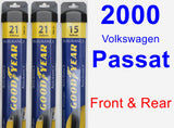 Front & Rear Wiper Blade Pack for 2000 Volkswagen Passat - Assurance