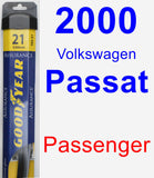 Passenger Wiper Blade for 2000 Volkswagen Passat - Assurance