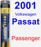 Passenger Wiper Blade for 2001 Volkswagen Passat - Assurance