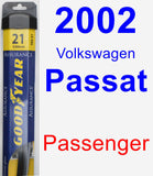 Passenger Wiper Blade for 2002 Volkswagen Passat - Assurance