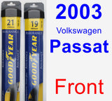 Front Wiper Blade Pack for 2003 Volkswagen Passat - Assurance