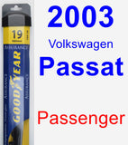 Passenger Wiper Blade for 2003 Volkswagen Passat - Assurance