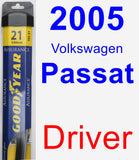 Driver Wiper Blade for 2005 Volkswagen Passat - Assurance