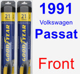 Front Wiper Blade Pack for 1991 Volkswagen Passat - Assurance