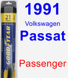 Passenger Wiper Blade for 1991 Volkswagen Passat - Assurance