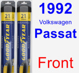 Front Wiper Blade Pack for 1992 Volkswagen Passat - Assurance