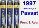 Front & Rear Wiper Blade Pack for 1997 Volkswagen Passat - Assurance