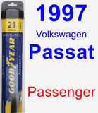 Passenger Wiper Blade for 1997 Volkswagen Passat - Assurance