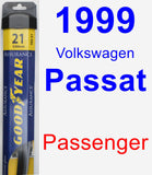 Passenger Wiper Blade for 1999 Volkswagen Passat - Assurance