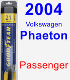 Passenger Wiper Blade for 2004 Volkswagen Phaeton - Assurance