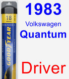 Driver Wiper Blade for 1983 Volkswagen Quantum - Assurance