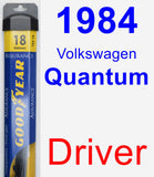 Driver Wiper Blade for 1984 Volkswagen Quantum - Assurance