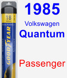 Passenger Wiper Blade for 1985 Volkswagen Quantum - Assurance