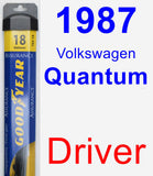 Driver Wiper Blade for 1987 Volkswagen Quantum - Assurance