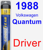 Driver Wiper Blade for 1988 Volkswagen Quantum - Assurance