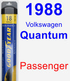 Passenger Wiper Blade for 1988 Volkswagen Quantum - Assurance