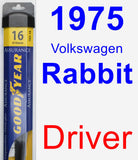 Driver Wiper Blade for 1975 Volkswagen Rabbit - Assurance