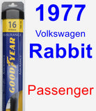 Passenger Wiper Blade for 1977 Volkswagen Rabbit - Assurance