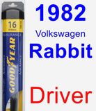 Driver Wiper Blade for 1982 Volkswagen Rabbit - Assurance